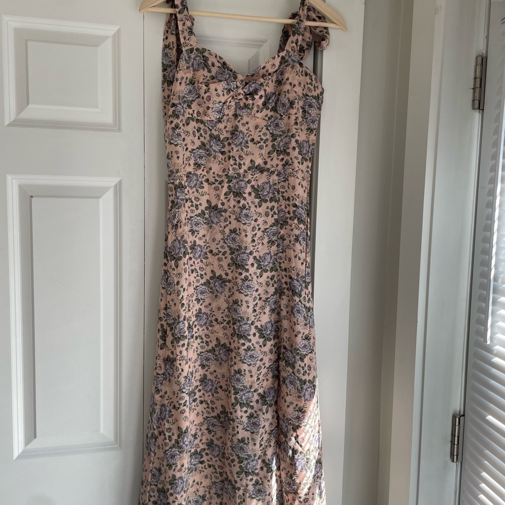 Diamond Supply Co. Floral Maxi Dress in Pink and Blue